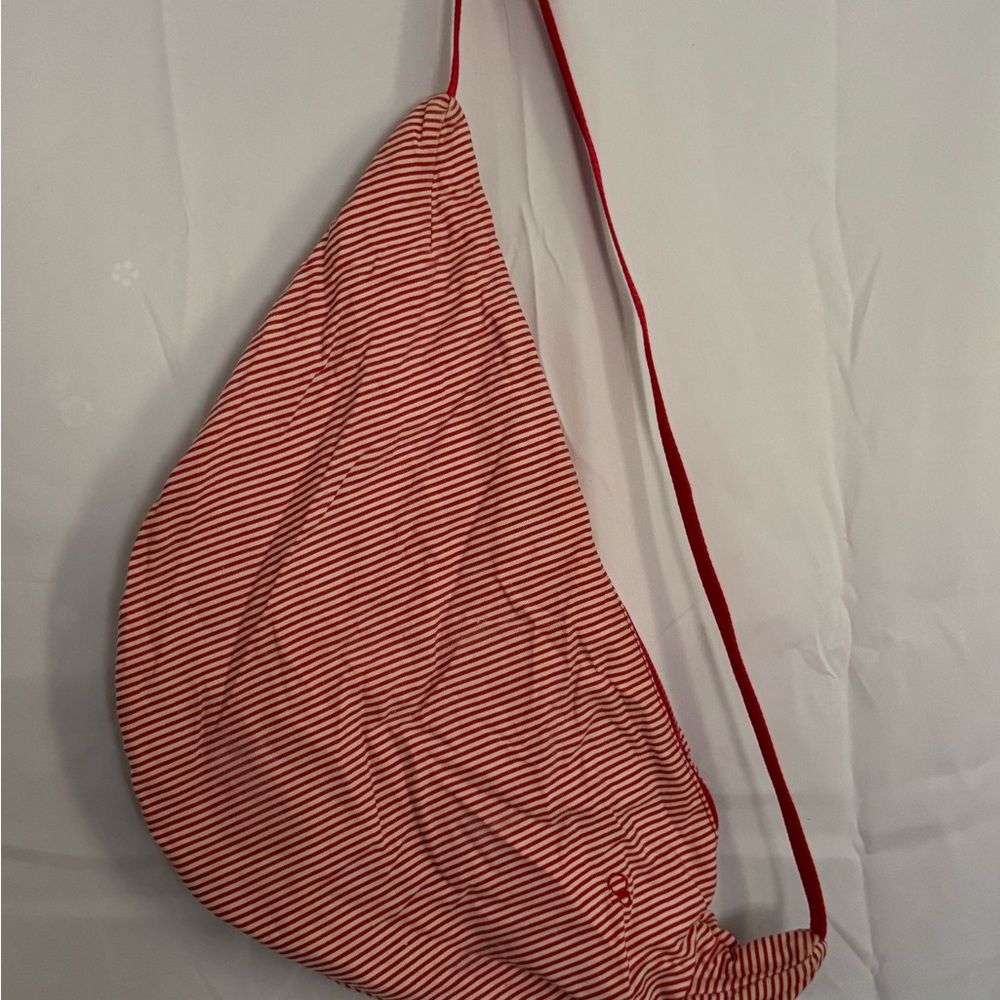 Vintage OP Ocean Pacific Red Striped Women’s Shoulder Sling Tote Bag Surfer Girl - Picture 13 of 15